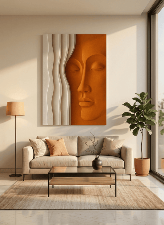 Hidden Truth - Abstract Face Textured Wall Art - Arte de Amaris