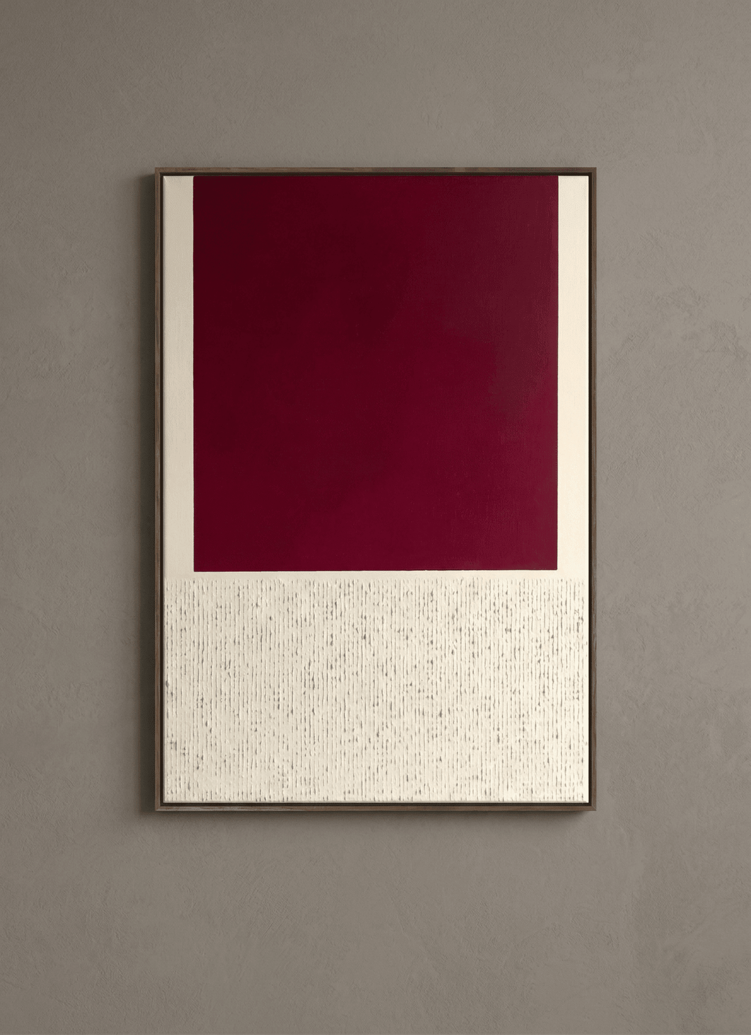 Crimson Balance | Minimalist Red Abstract Wall Art - Arte de Amaris