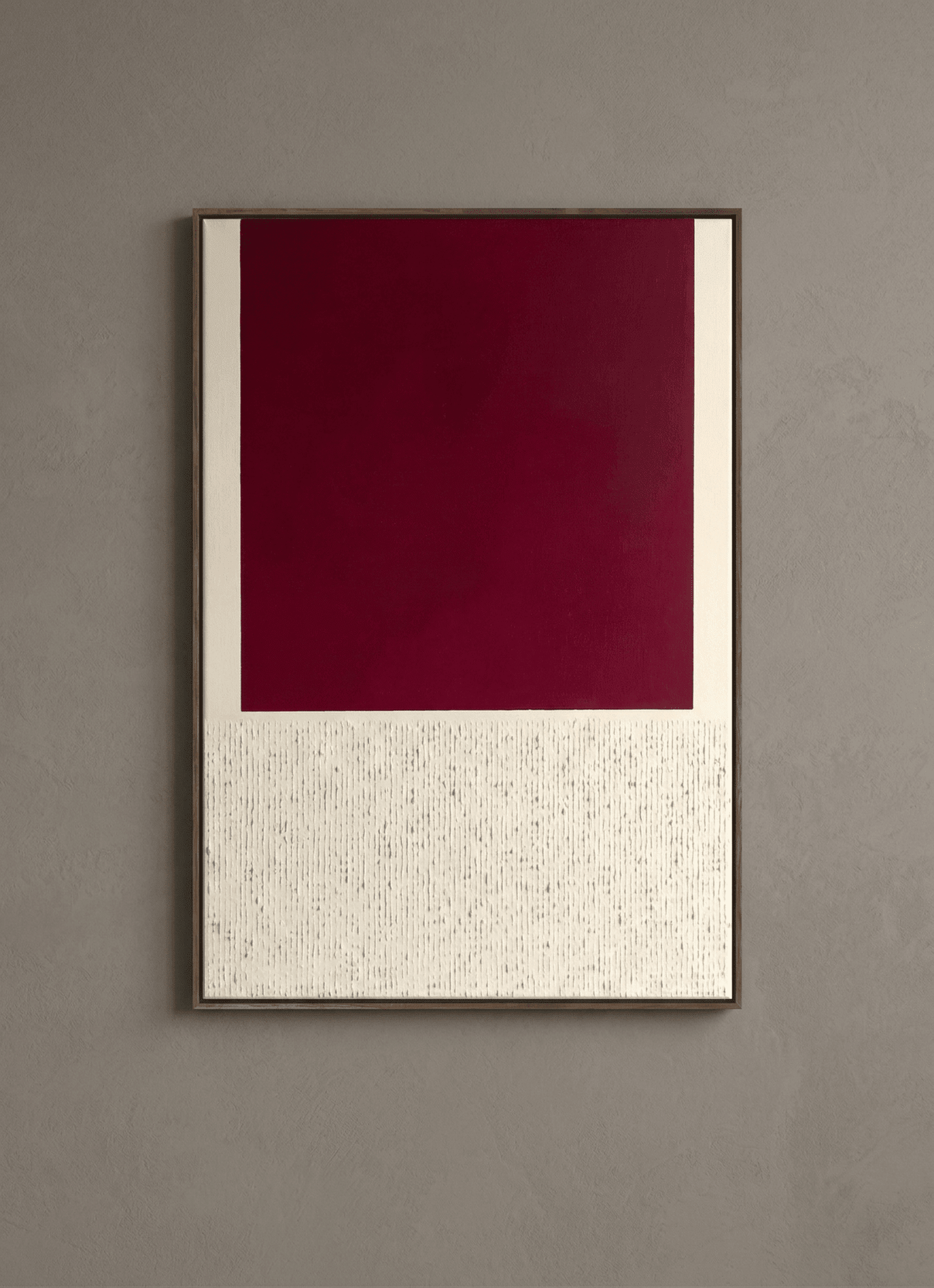 Crimson Balance | Minimalist Red Abstract Wall Art - Arte de Amaris