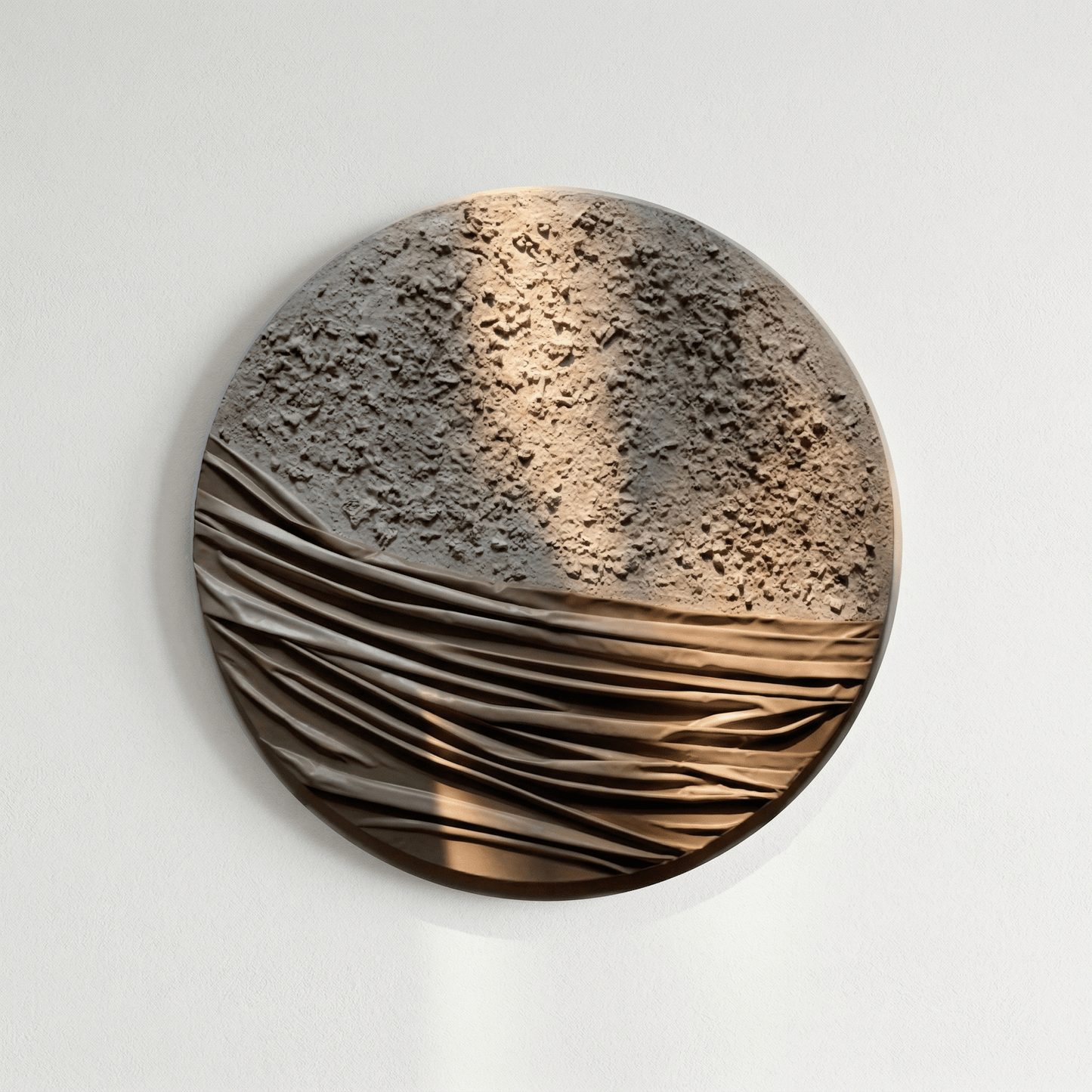 Desert Moon | Circular Textured Abstract Wall Art - Arte de Amaris