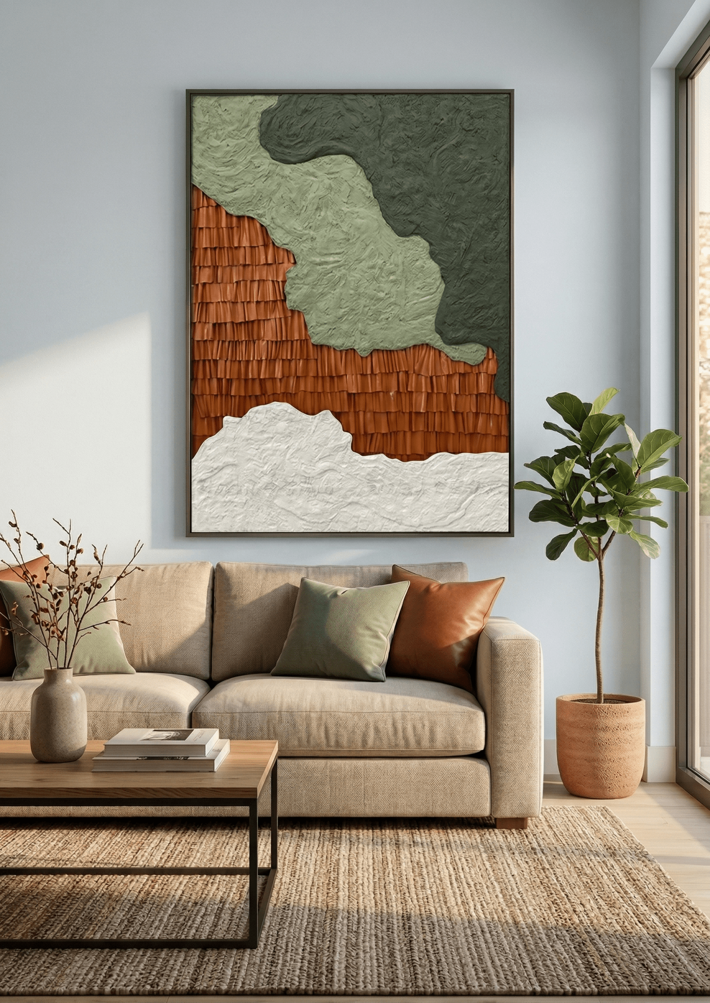 Earth Layers | Textured Landscape Abstract Wall Art - Arte de Amaris