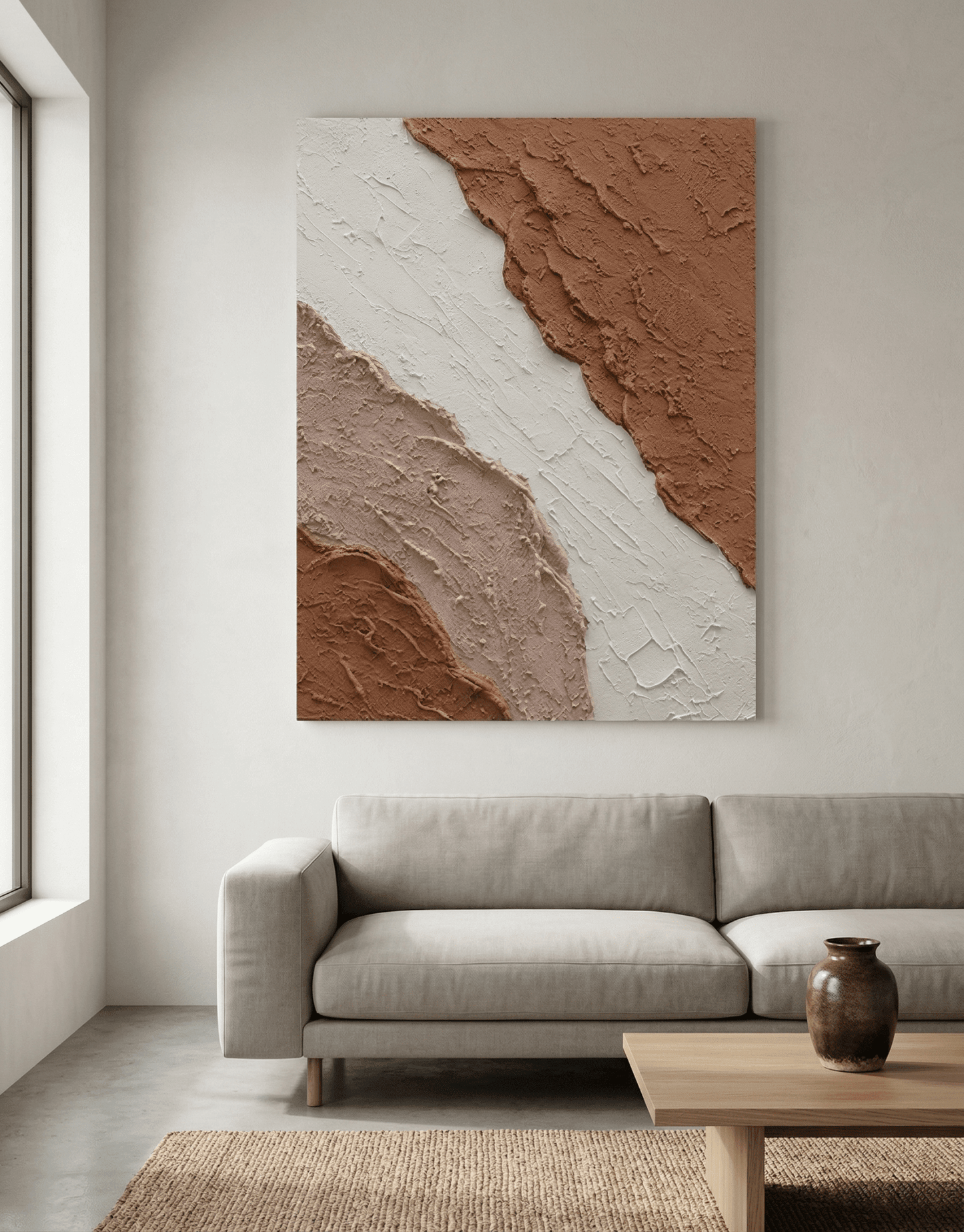 Earthy Affair - Modern Neutral Plaster Wall Decor - Arte de Amaris
