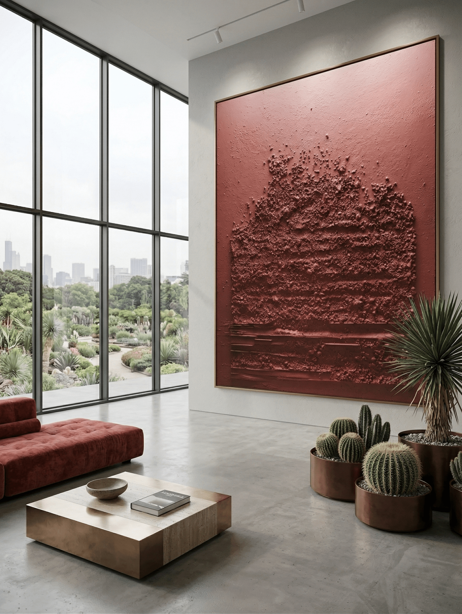 Echoes in Red - Modern Minimalist Statement Decor - Arte de Amaris