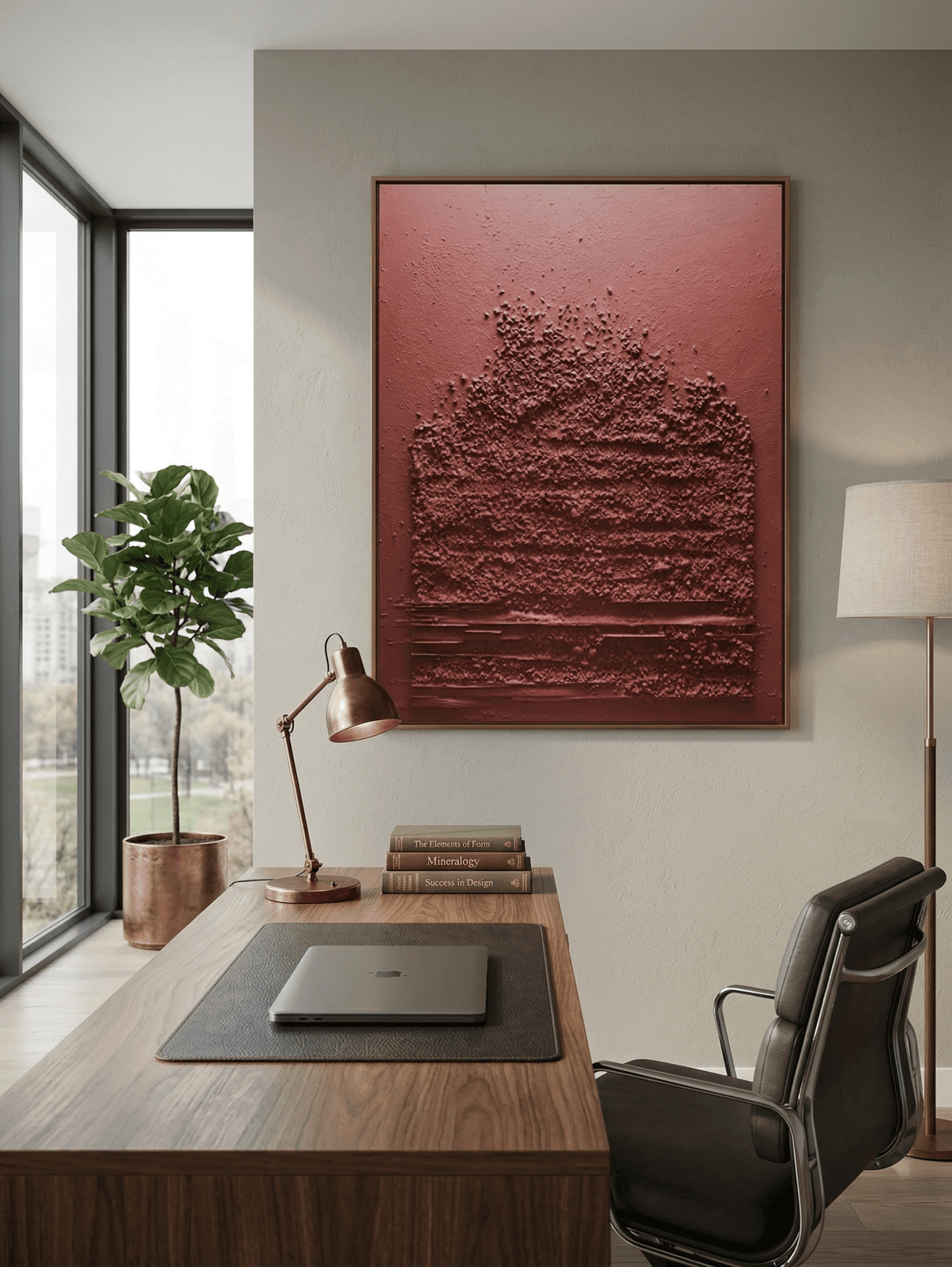 Echoes in Red - Modern Minimalist Statement Decor - Arte de Amaris