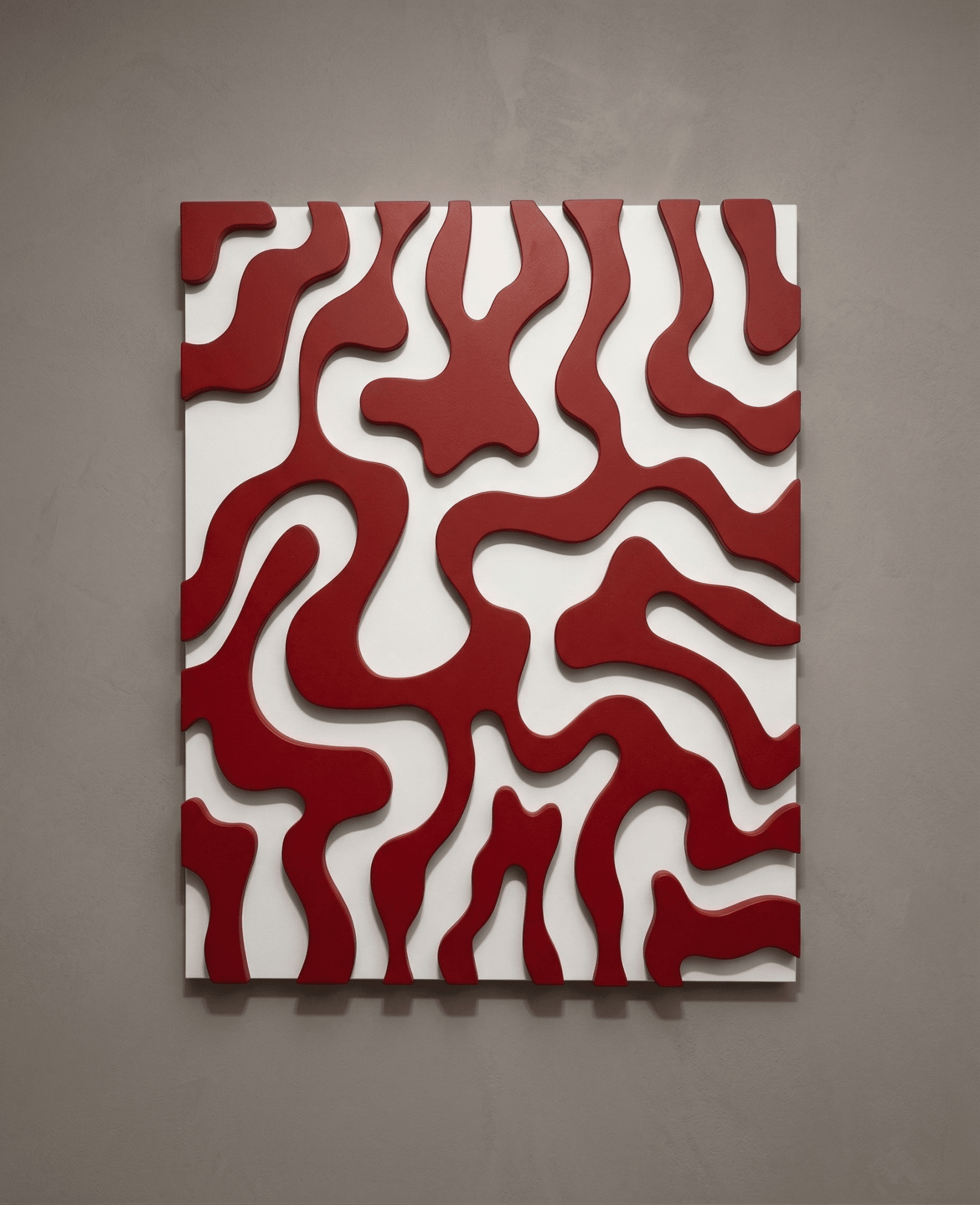 Fluid Red - Sculptural Abstract Wall Decor - Arte de Amaris