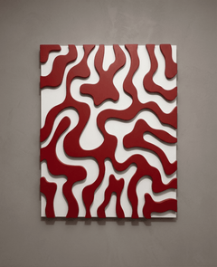 Fluid Red - Sculptural Abstract Wall Decor - Arte de Amaris