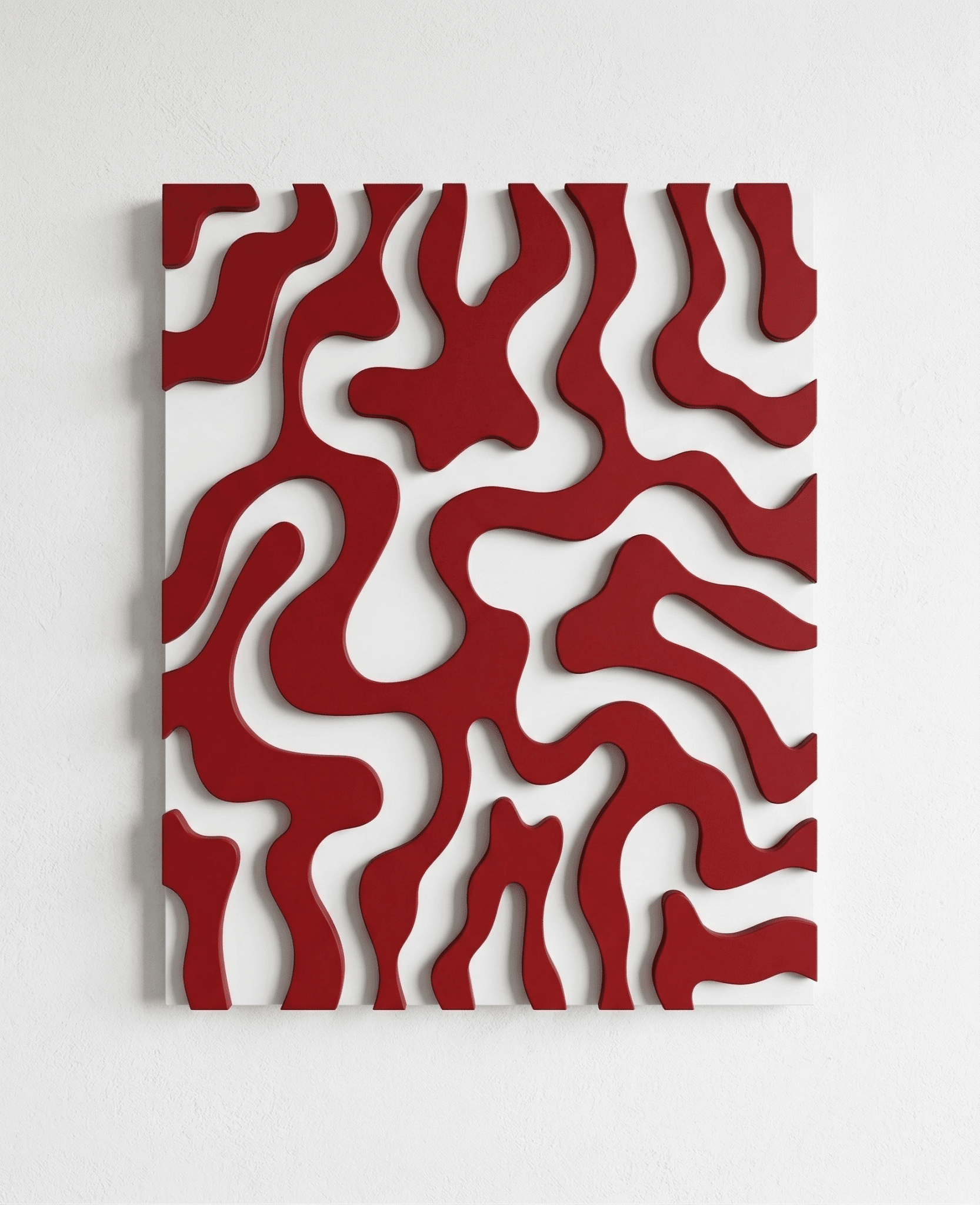Fluid Red - Sculptural Abstract Wall Decor - Arte de Amaris