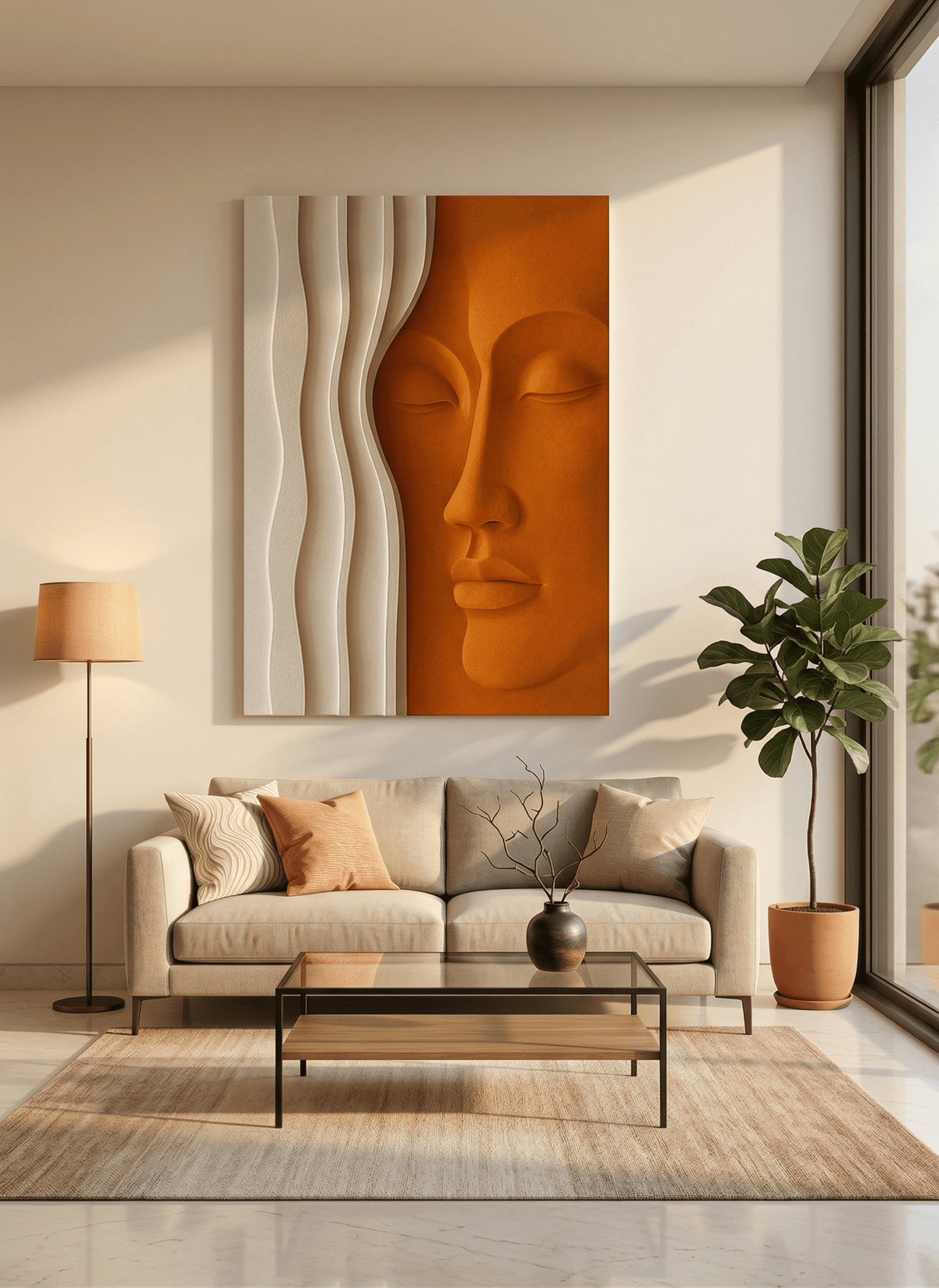 Hidden Truth - Abstract Face Textured Wall Art - Arte de Amaris