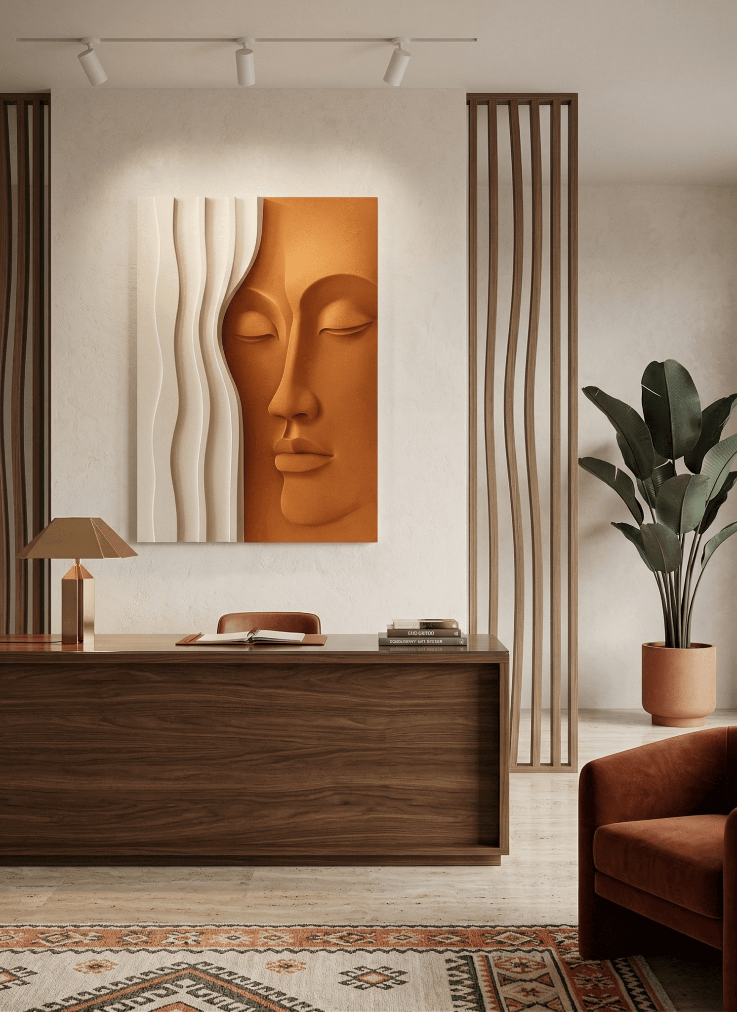 Hidden Truth - Abstract Face Textured Wall Art - Arte de Amaris