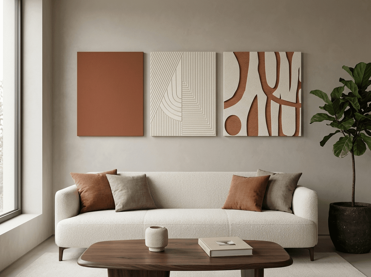 Modern Textured Wall Art Set of 3 - Arte de Amaris