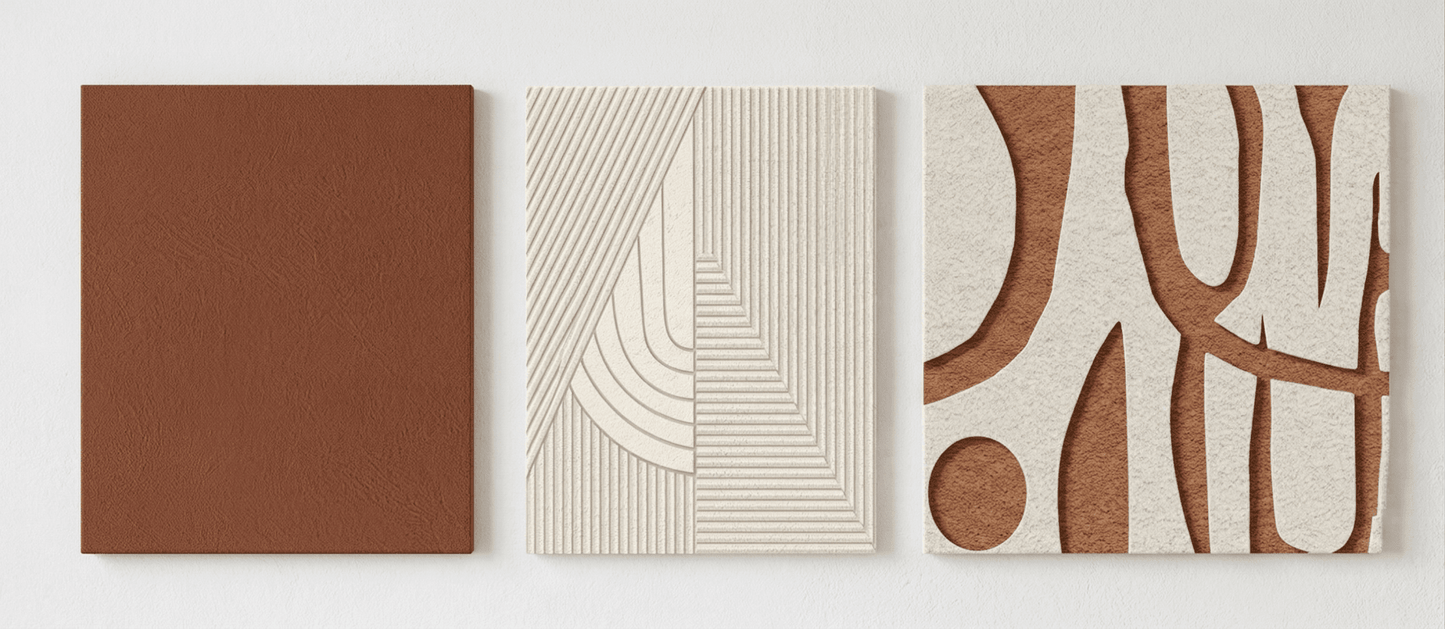 Modern Textured Wall Art Set of 3 - Arte de Amaris