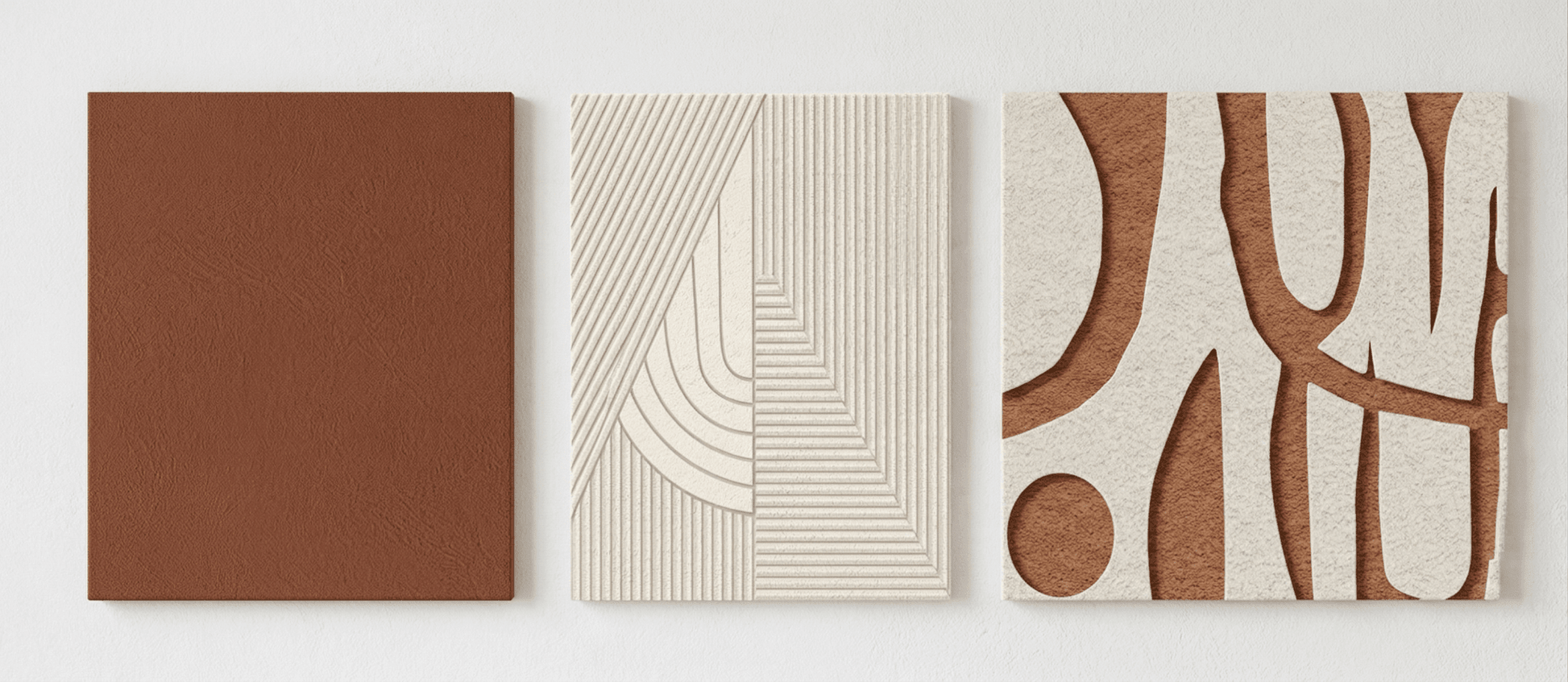 Modern Textured Wall Art Set of 3 - Arte de Amaris
