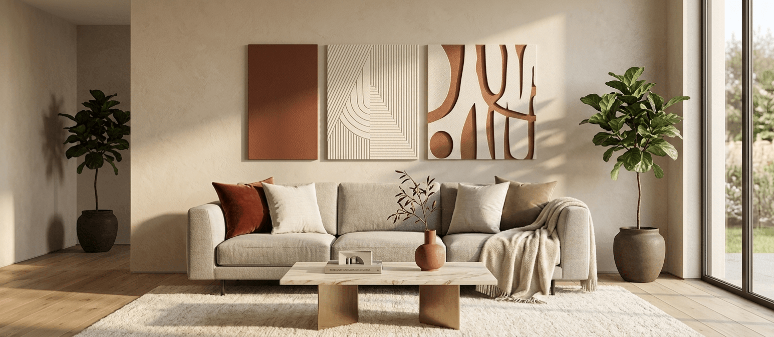 Modern Textured Wall Art Set of 3 - Arte de Amaris