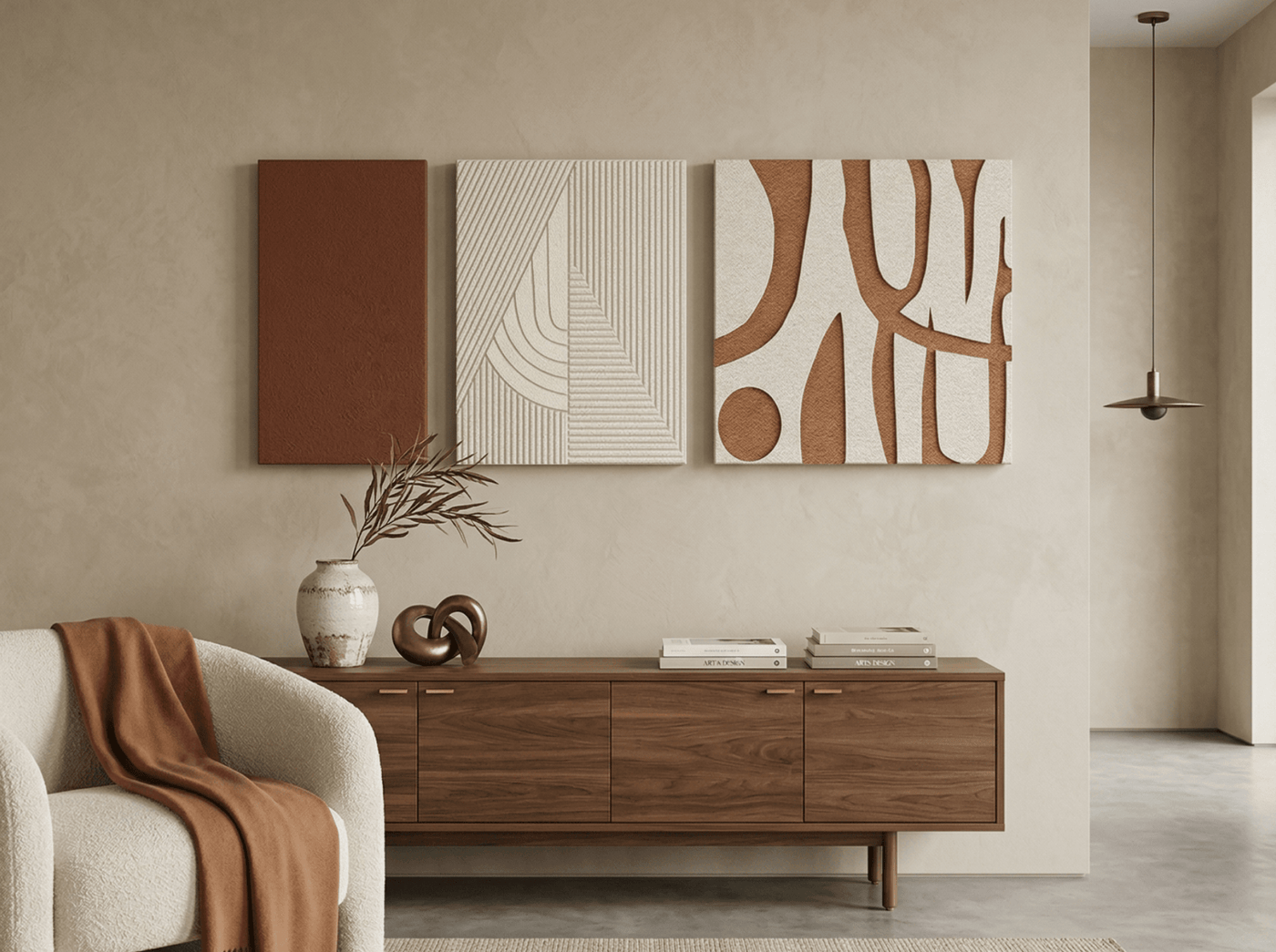 Modern Textured Wall Art Set of 3 - Arte de Amaris
