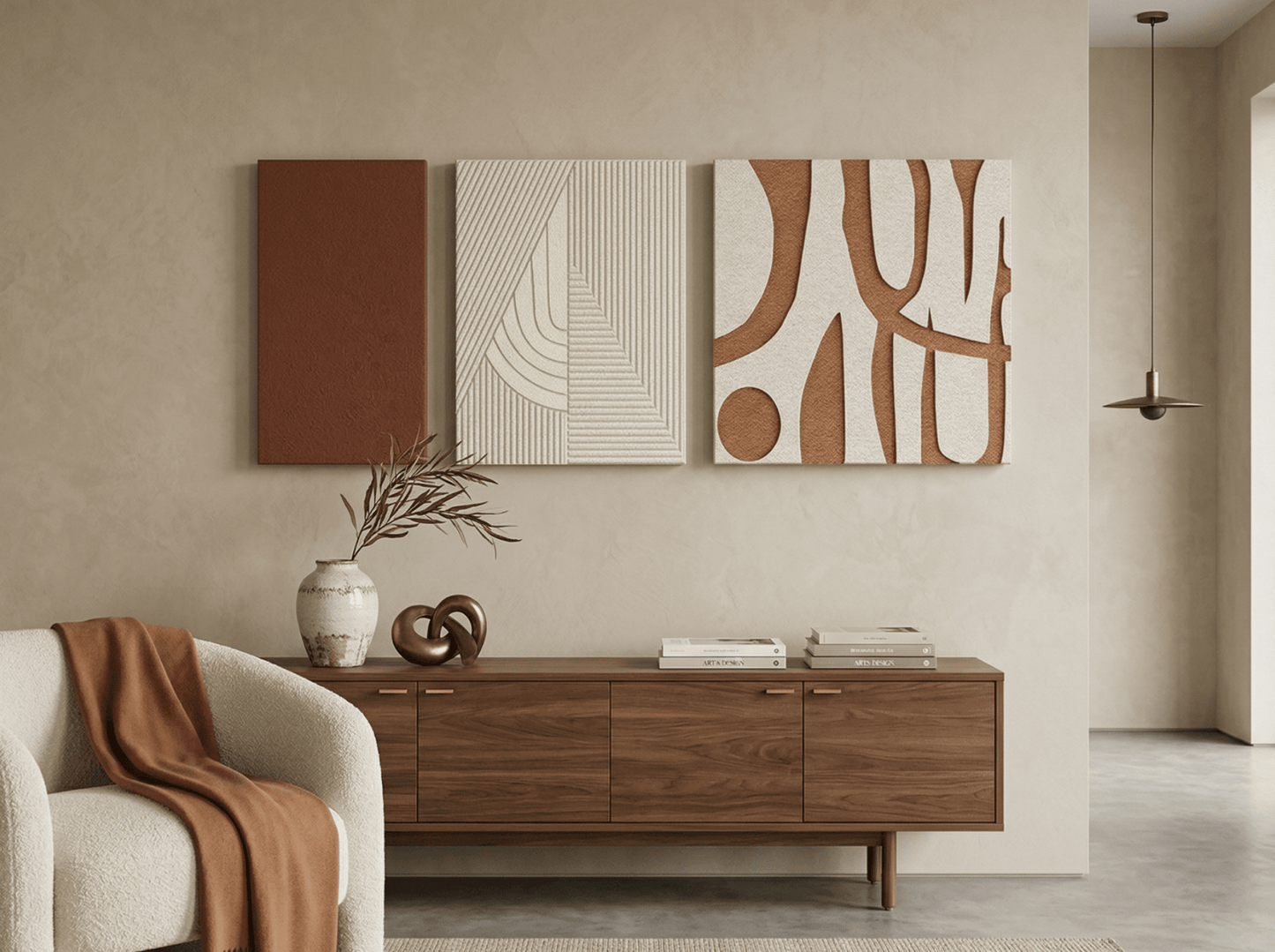 Modern Textured Wall Art Set of 3 - Arte de Amaris