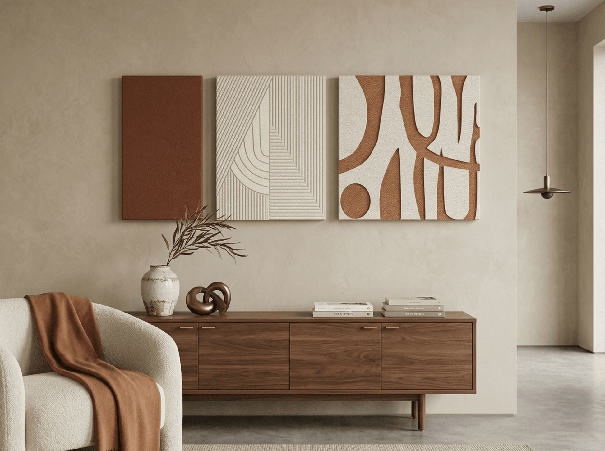 Modern Textured Wall Art Set of 3 - Arte de Amaris