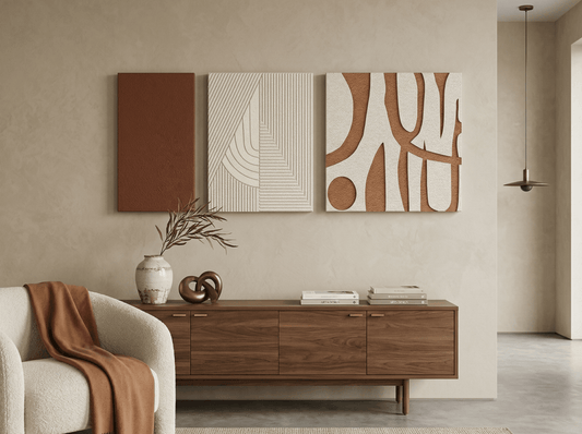 Modern Textured Wall Art Set of 3 - Arte de Amaris
