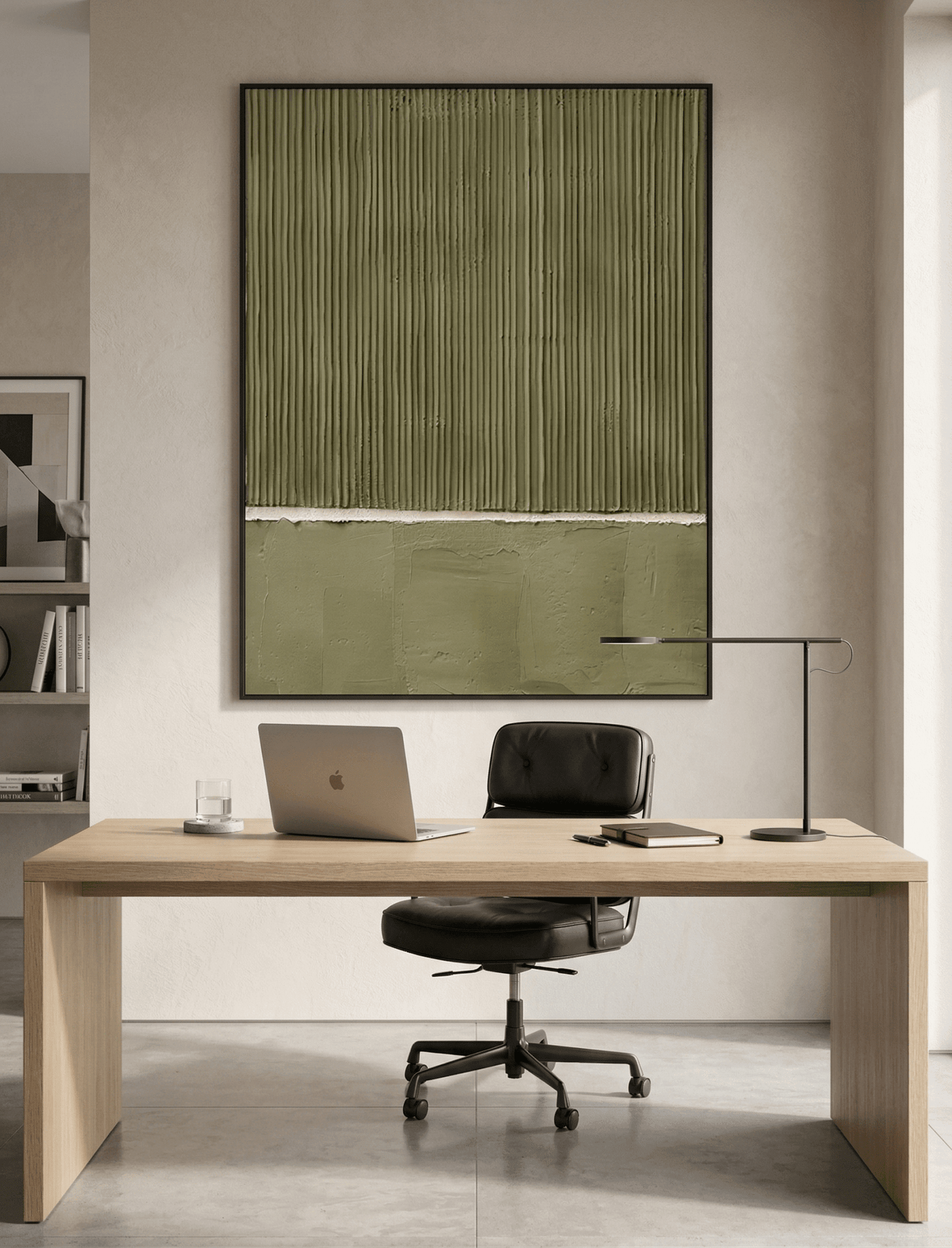 Olive Textured Abstract Wall Art - Arte de Amaris