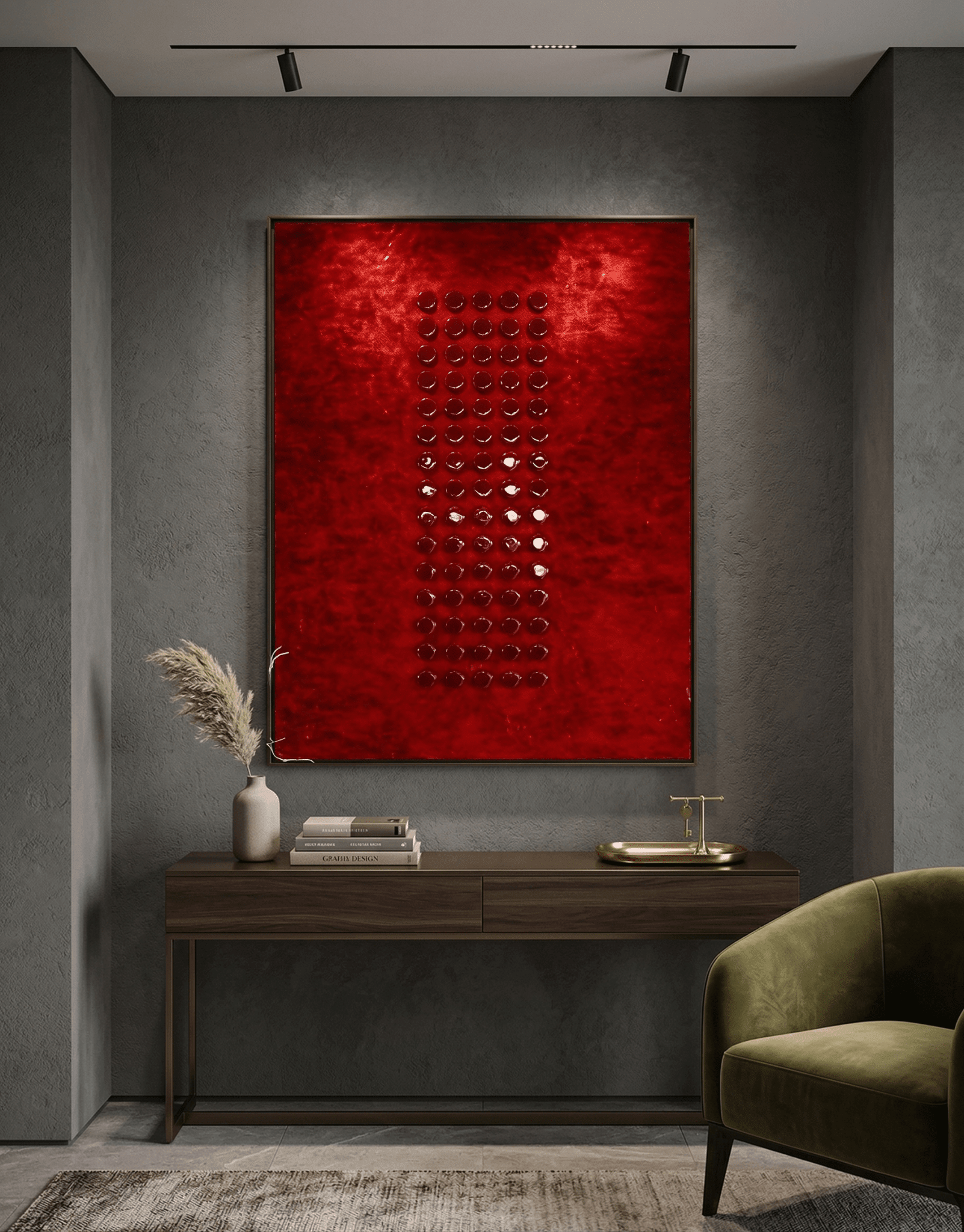 Paint me Red - Modern Red Statement Wall Decor - Arte de Amaris