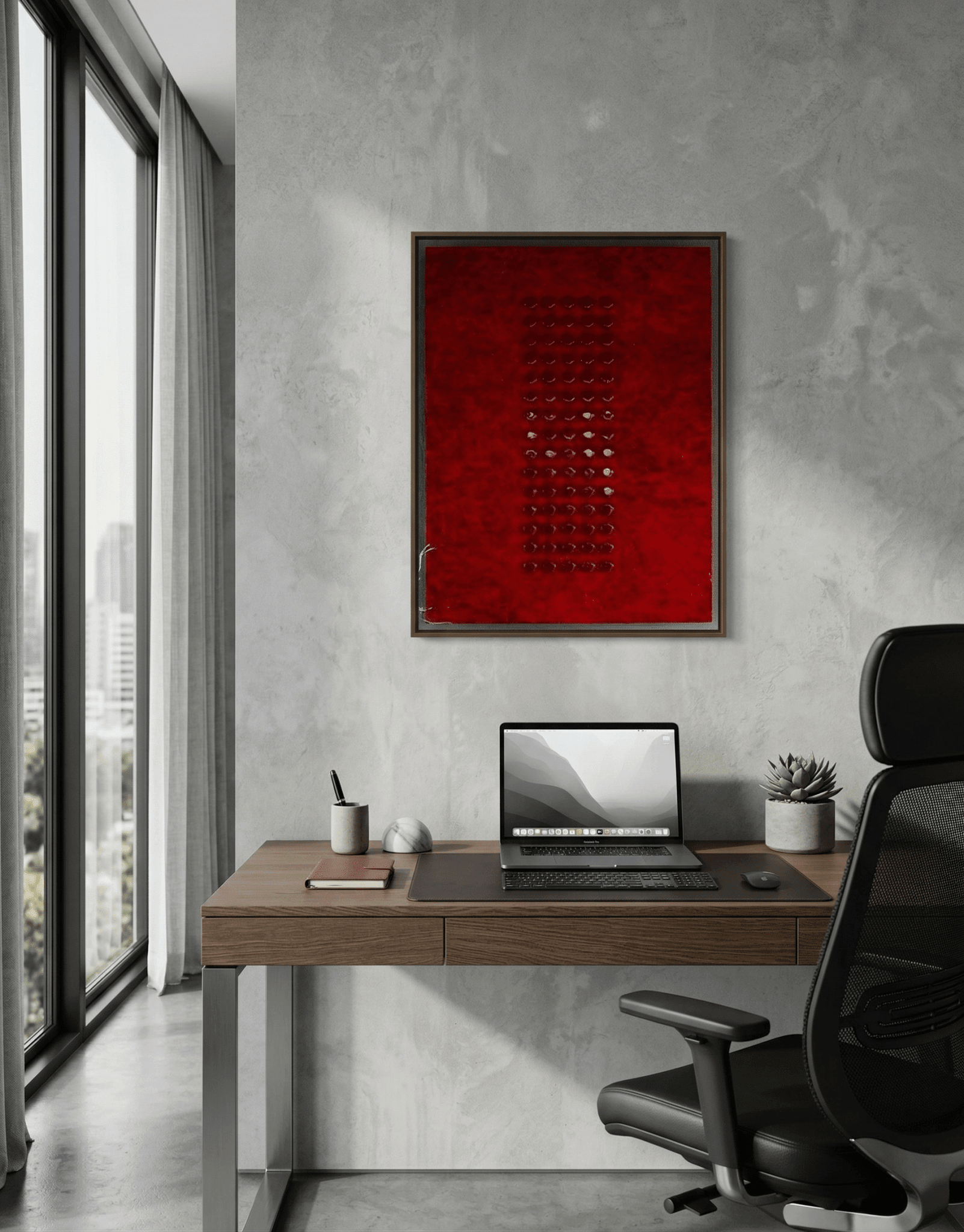 Paint me Red - Modern Red Statement Wall Decor - Arte de Amaris