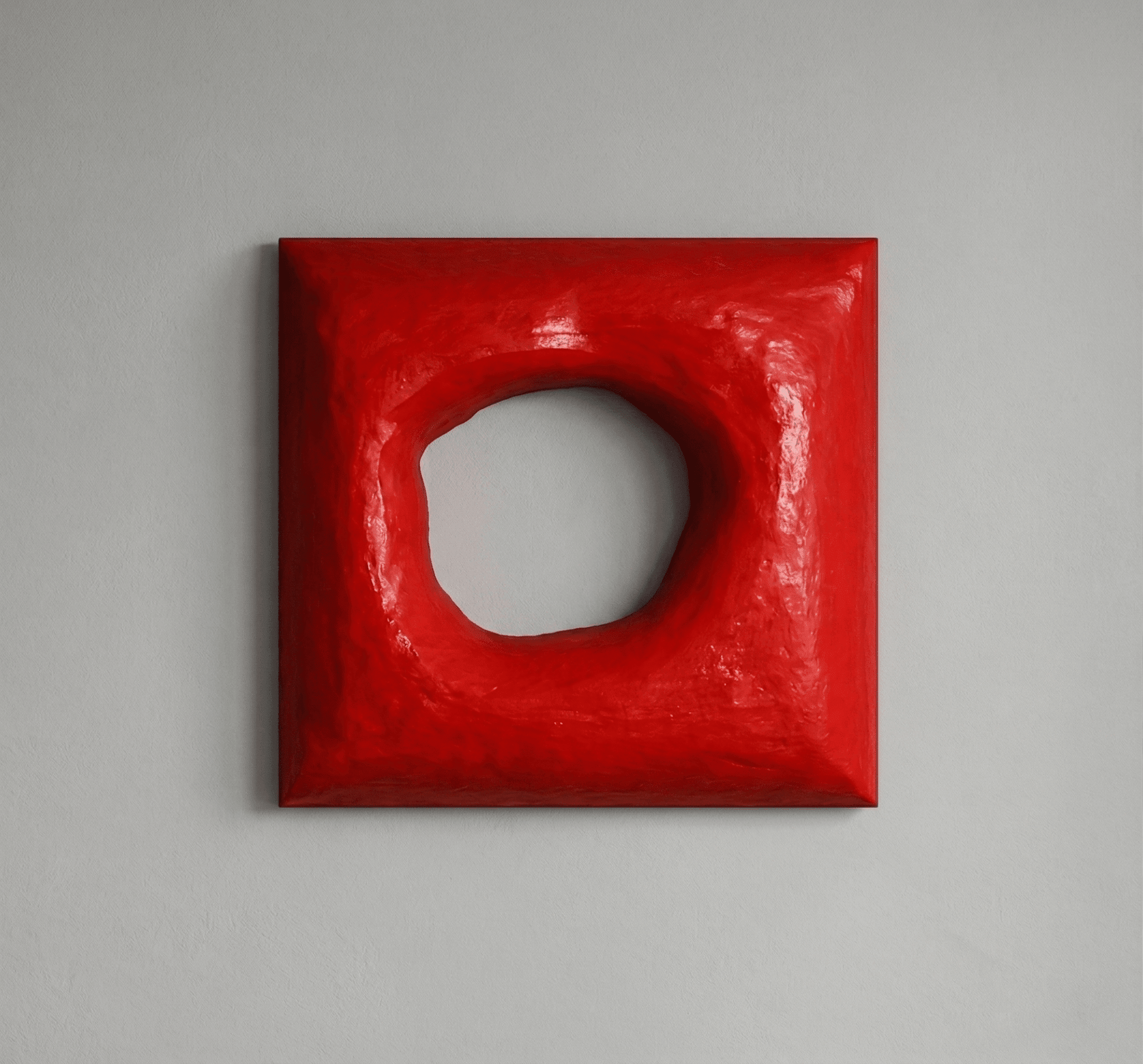 Scarlet Void | Red Sculptural Abstract Wall Art - Arte de Amaris