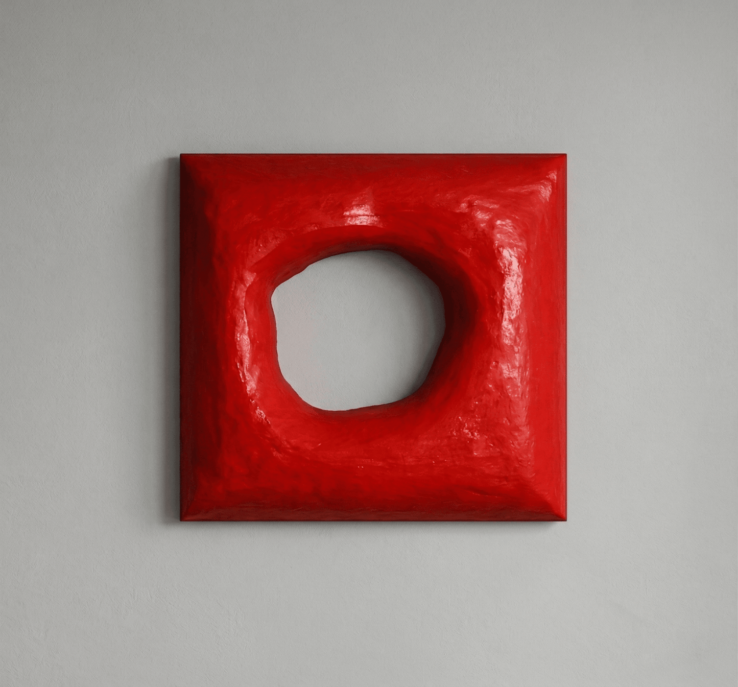 Scarlet Void | Red Sculptural Abstract Wall Art - Arte de Amaris