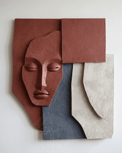 Silent Form | Sculptural Face Abstract Wall Art - Arte de Amaris