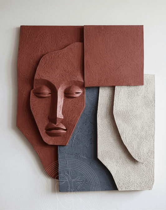 Silent Form | Sculptural Face Abstract Wall Art - Arte de Amaris