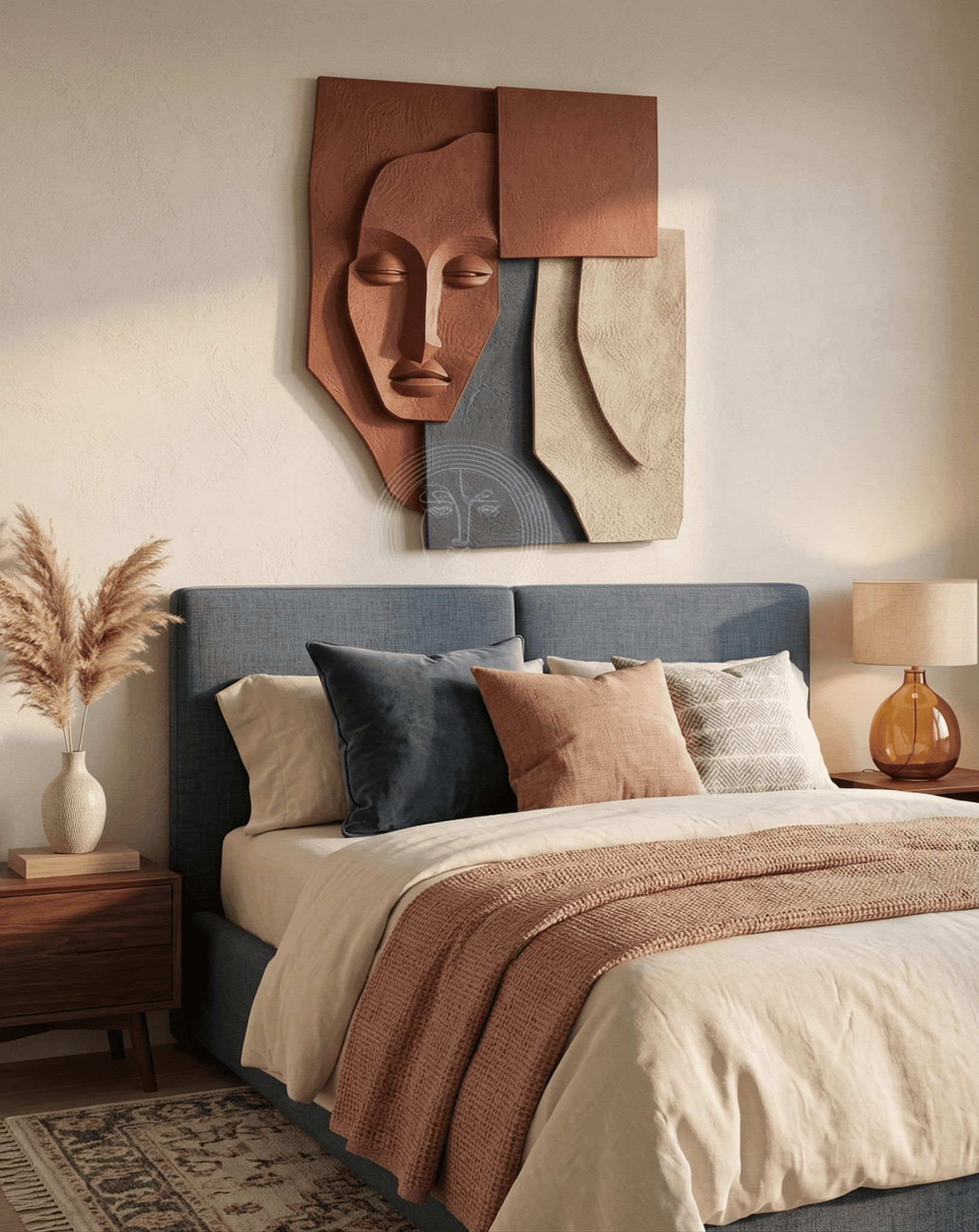 Silent Form | Sculptural Face Abstract Wall Art - Arte de Amaris