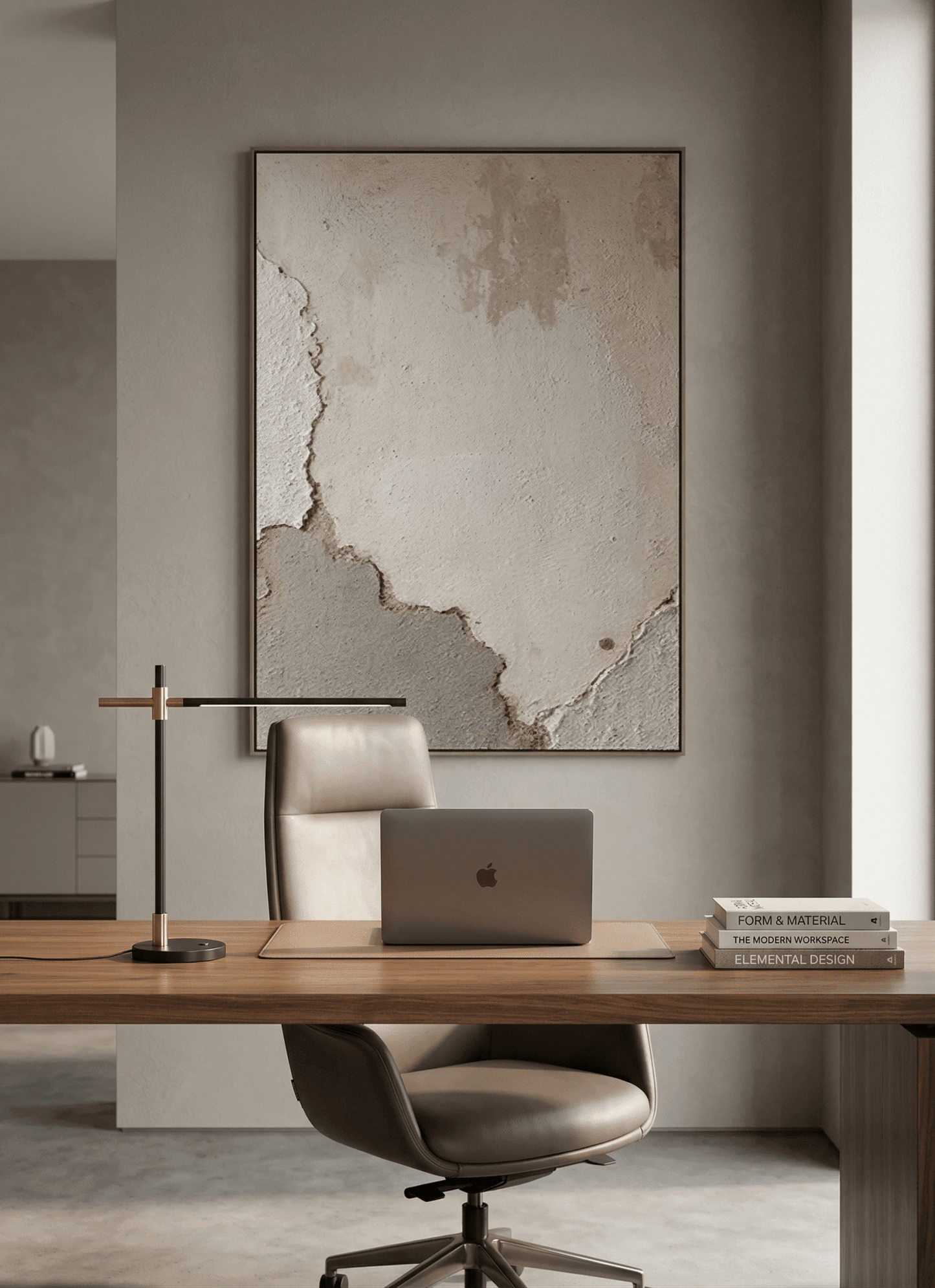 Soft Ruins - Minimalist Beige Plaster Wall Decor - Arte de Amaris