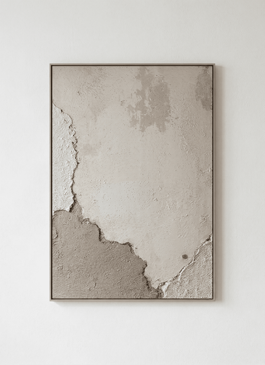 Soft Ruins - Minimalist Beige Plaster Wall Decor - Arte de Amaris